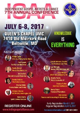  The Independent Gospel Artists Alliance, Inc. Presents the 7th Annual IGAA Conference from July 6th - 8th